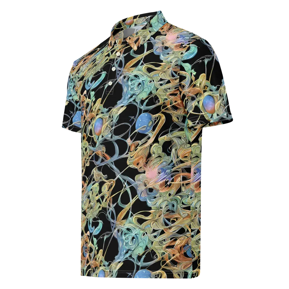Infinite Mist on Men's Slim Fit Polo Shirt — Left Front