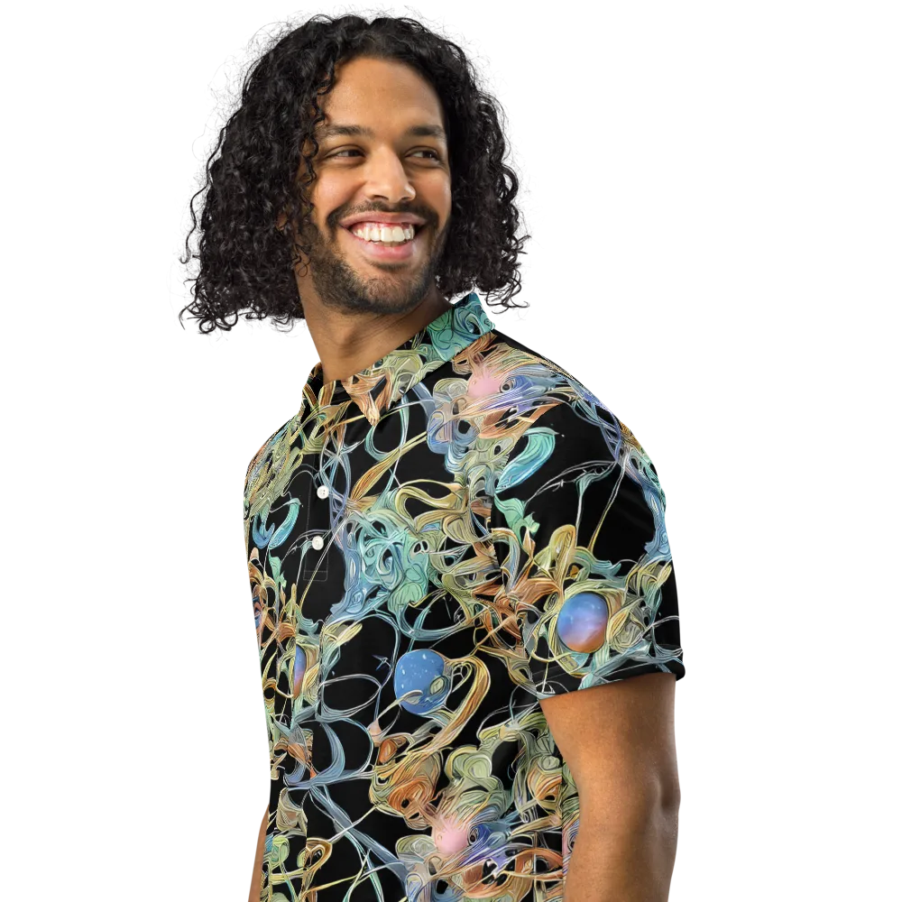 Infinite Mist on Men's Slim Fit Polo Shirt — Left Front
