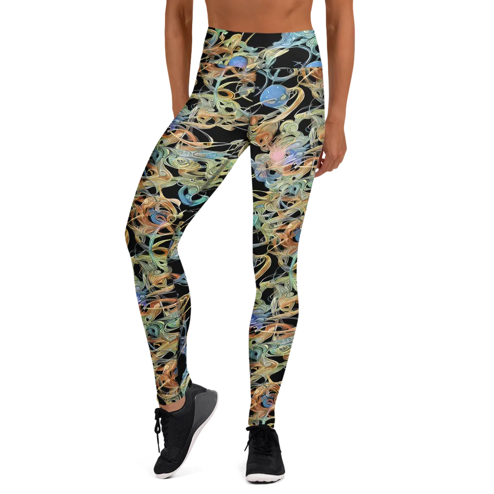 Infinite Mist on Yoga Leggings — Front