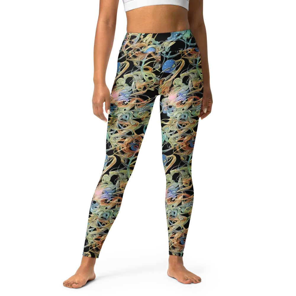 Infinite Mist on Yoga Leggings — Front