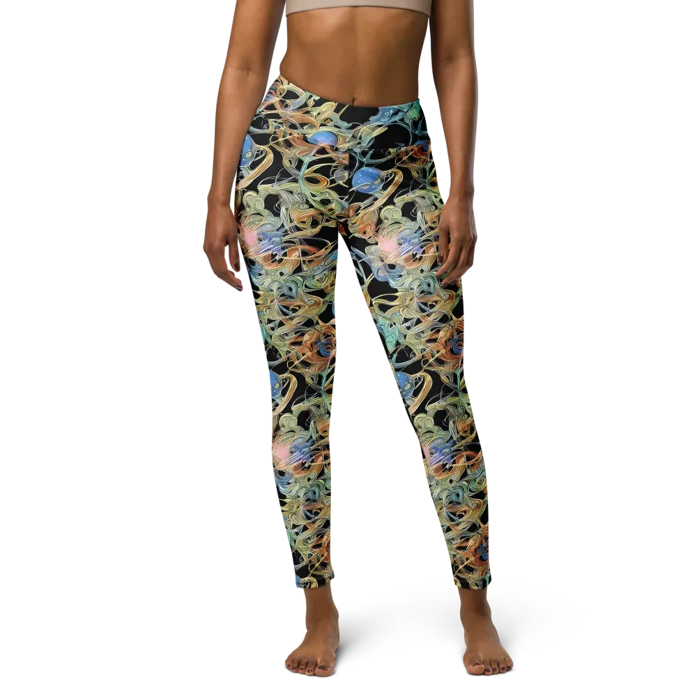 Infinite Mist on Yoga Leggings — Front