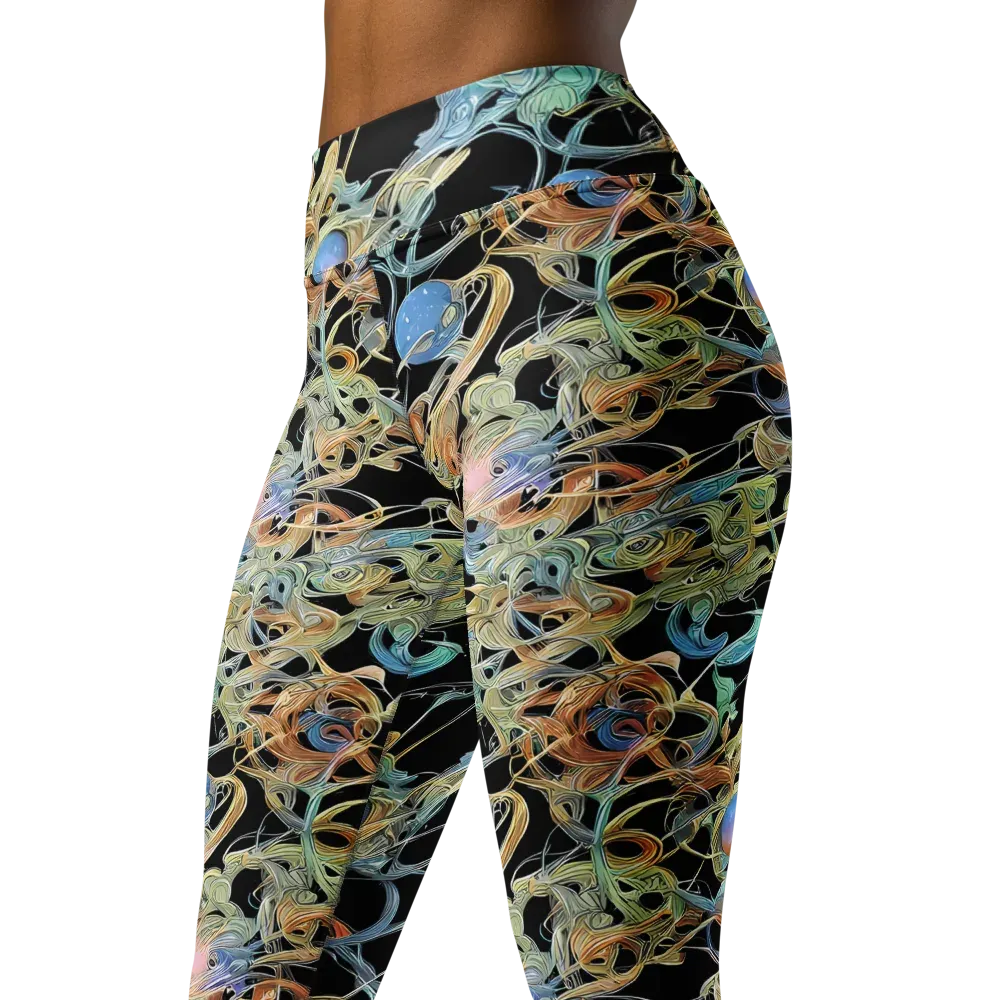 Infinite Mist on Yoga Leggings — Left Front