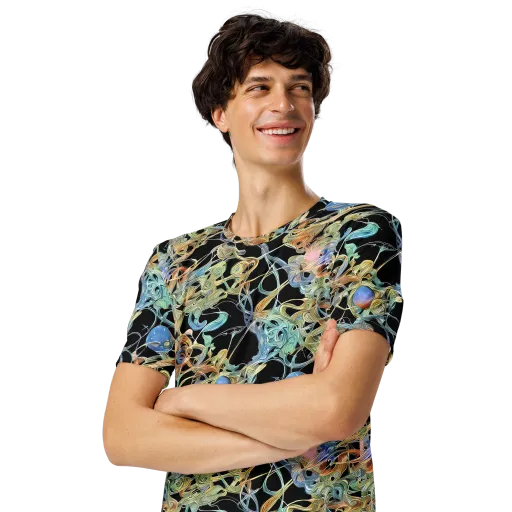 Infinite Mist on a Men's Crew Neck T-Shirt