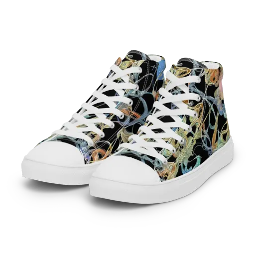 Infinite Mist on a Women's High Top Canvas Shoes