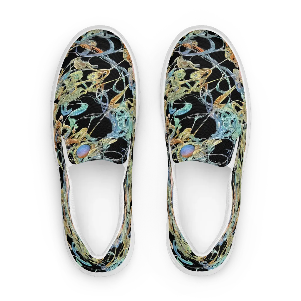 Infinite Mist on Men's Slip-On Canvas Shoes — Front