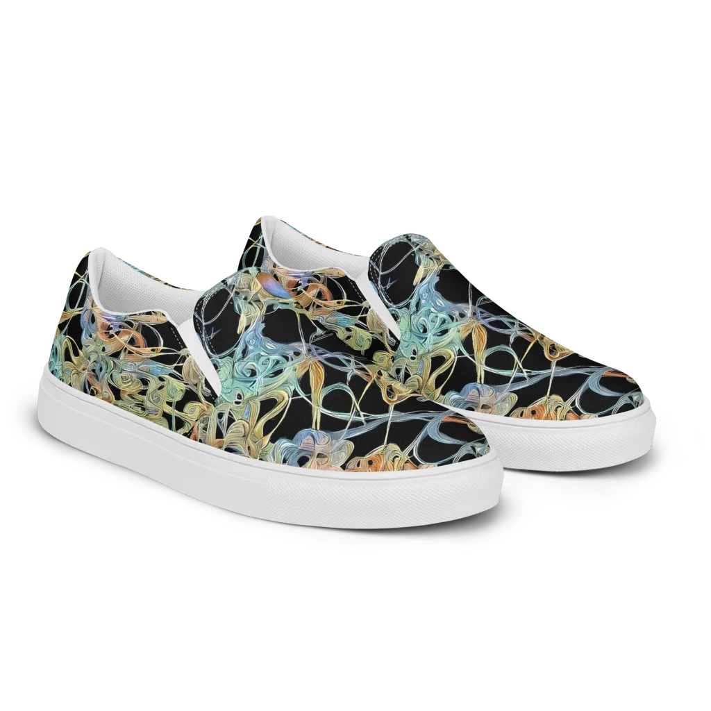 Infinite Mist on Men's Slip-On Canvas Shoes — Right Front
