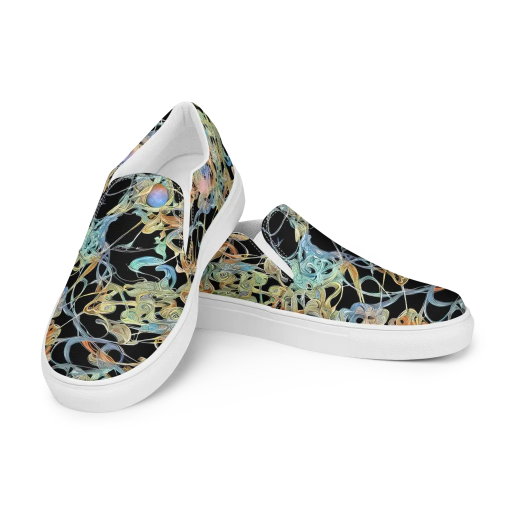 Infinite Mist on Men's Slip-On Canvas Shoes — Left Front