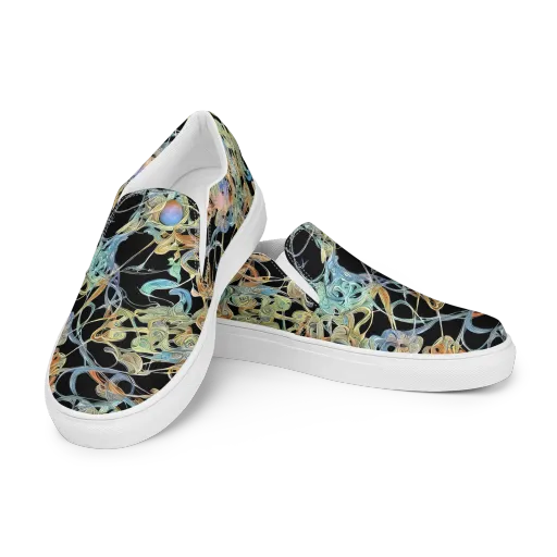 Infinite Mist on a Men's Slip-On Canvas Shoes