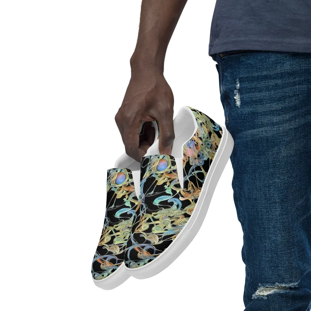 Infinite Mist on Men's Slip-On Canvas Shoes — Left Front