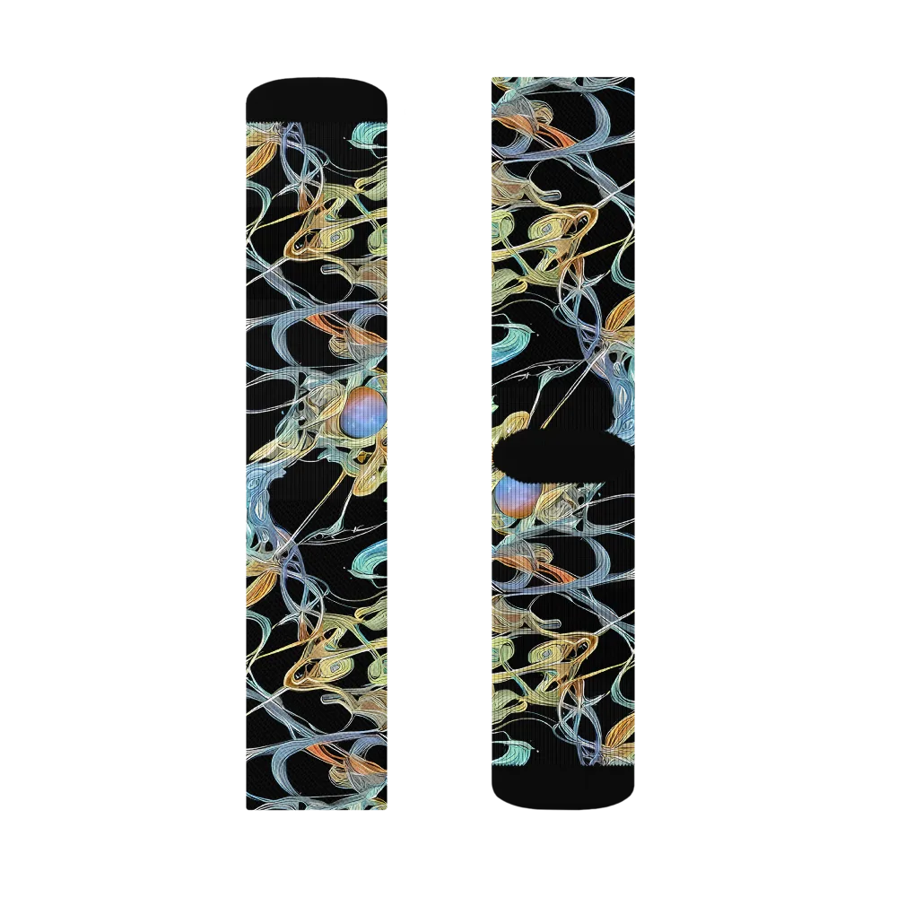 Infinite Mist on Socks — Right Sock
