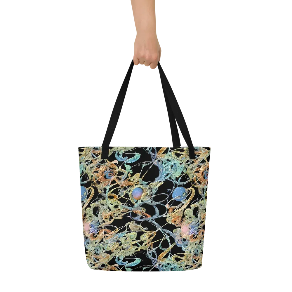 Infinite Mist on Large Tote Bag W/ Pocket — Front