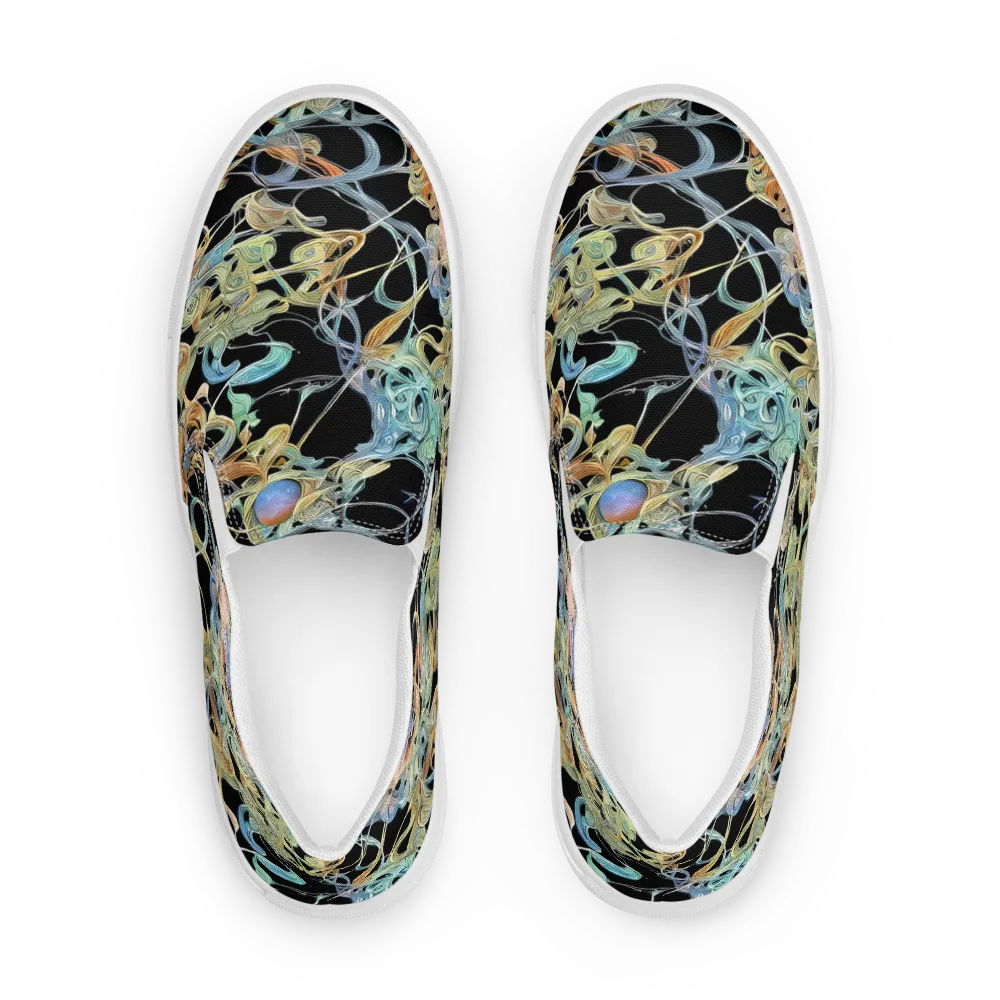 Infinite Mist on Women's Slip-On Canvas Shoes — Front