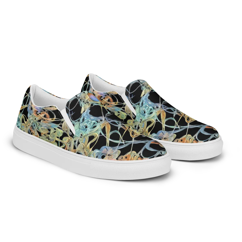Infinite Mist on Women's Slip-On Canvas Shoes — Right Front