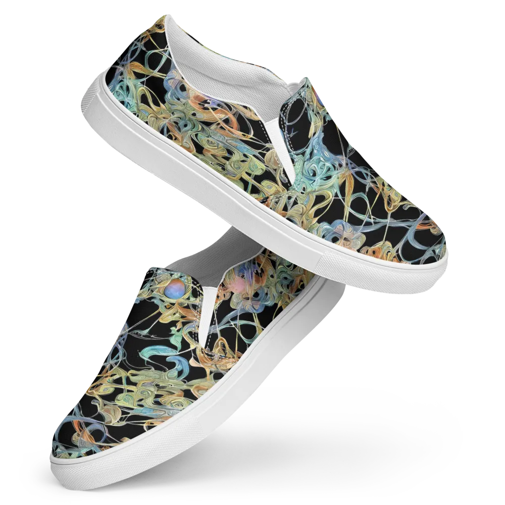 Infinite Mist on Women's Slip-On Canvas Shoes — Front