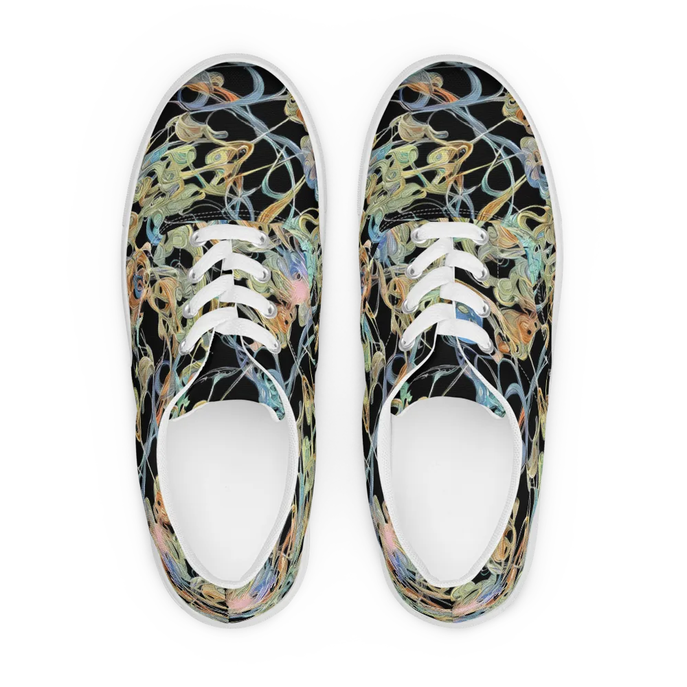Infinite Mist on Men's Lace-Up Canvas Shoes — Front