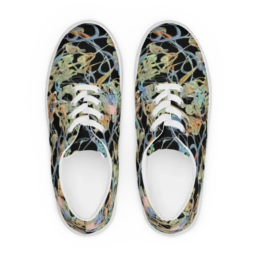 Infinite Mist on a Men's Lace-Up Canvas Shoes