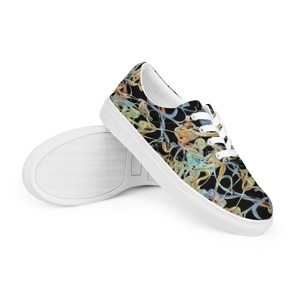 Infinite Mist on Men's Lace-Up Canvas Shoes — Right Front