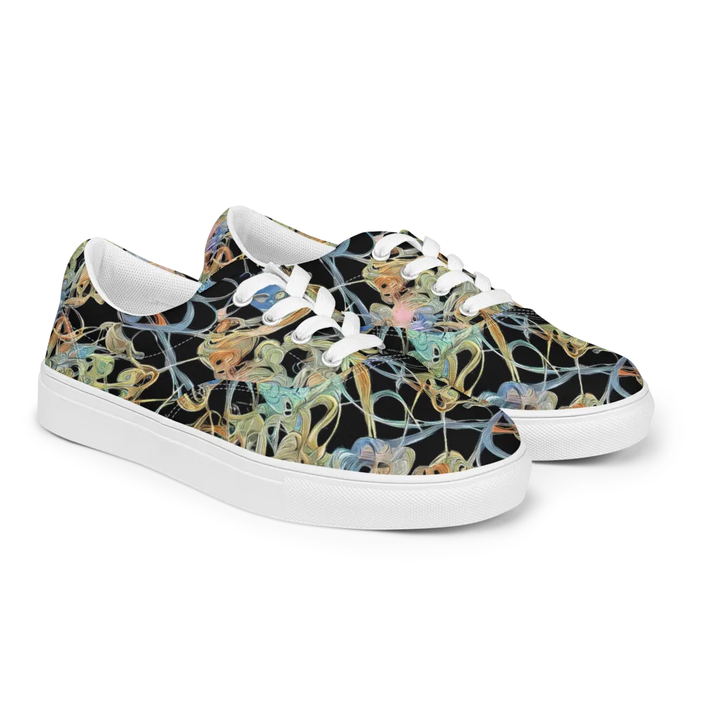 Infinite Mist on Men's Lace-Up Canvas Shoes — Right Front