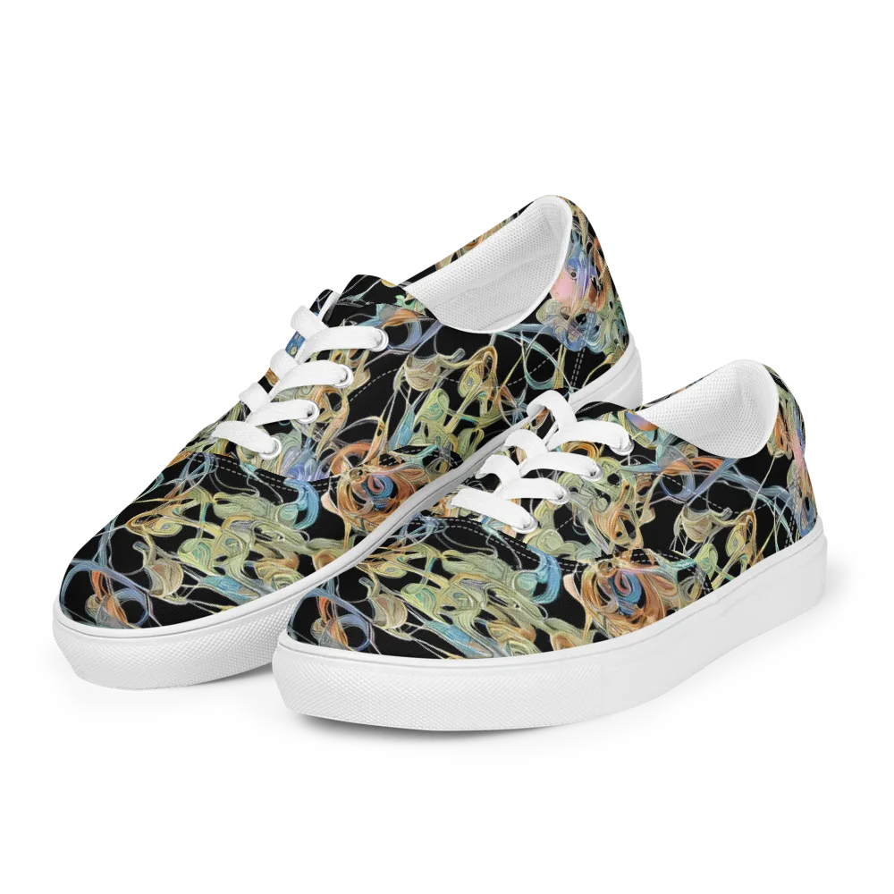 Infinite Mist on Men's Lace-Up Canvas Shoes — Left Front