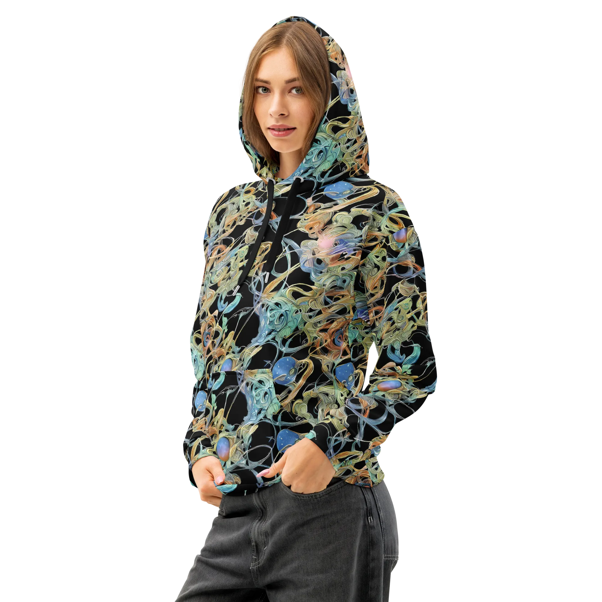 Infinite Mist on Cotton Hoodie — Left Front