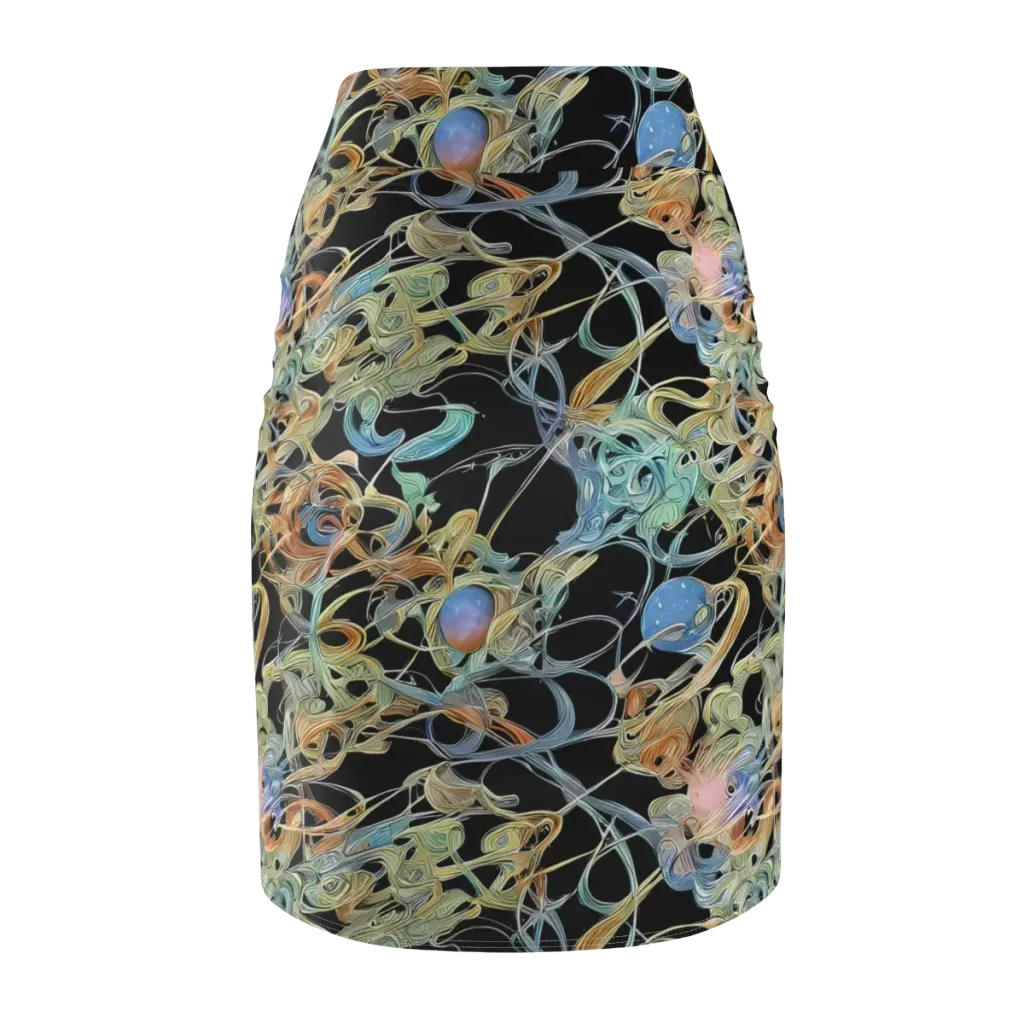 Infinite Mist on Pencil Skirt — Back