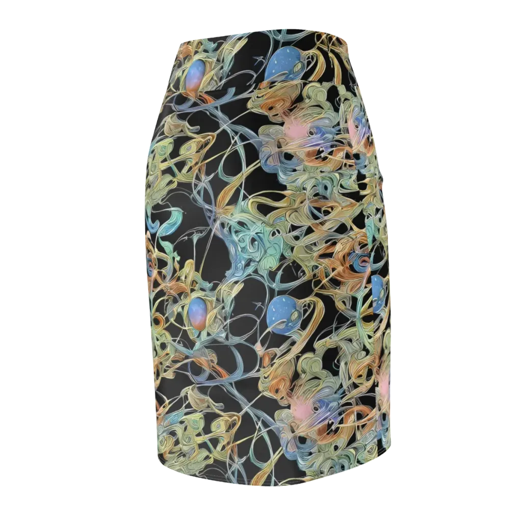 Infinite Mist on Pencil Skirt — Back Side