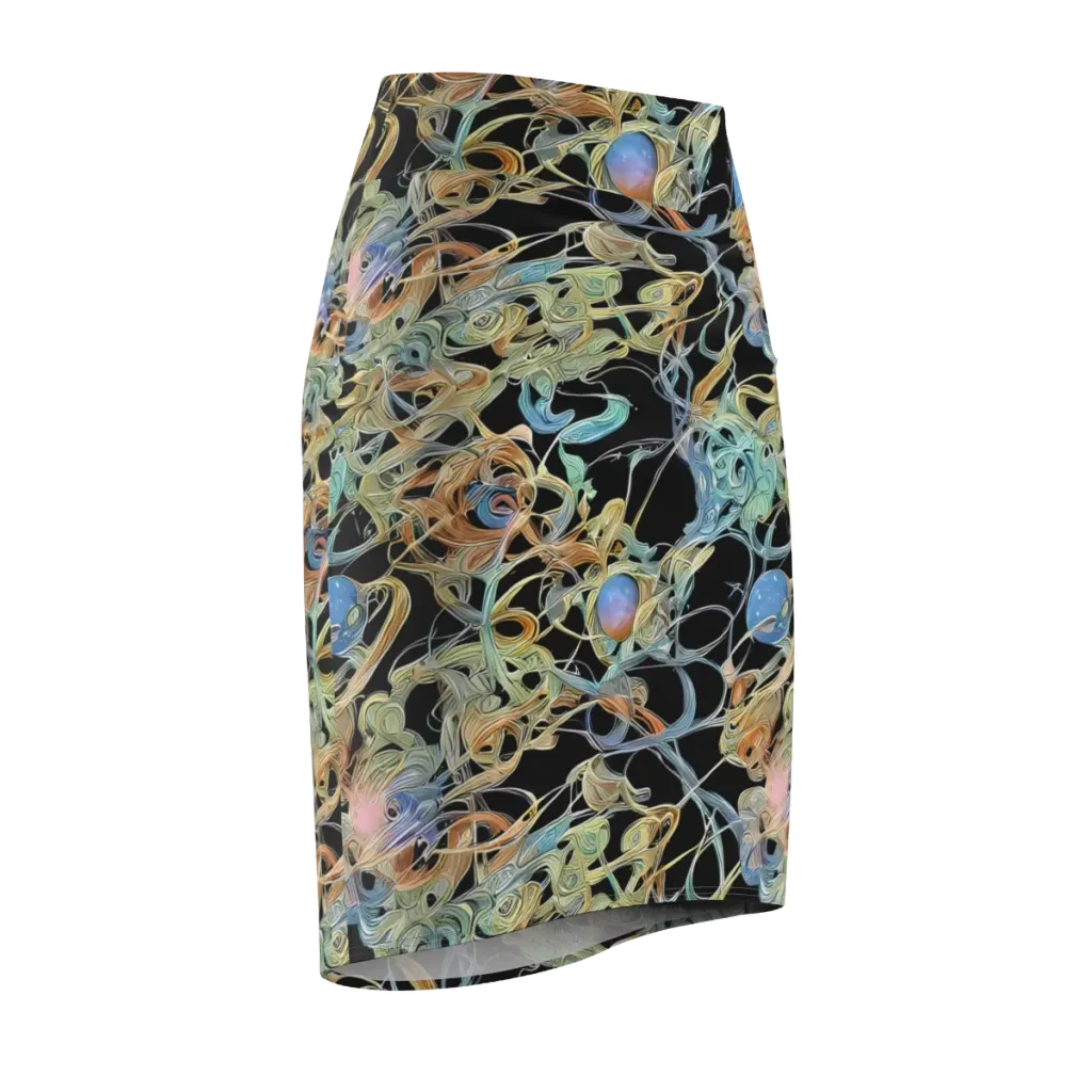 Infinite Mist on Pencil Skirt — Front Side