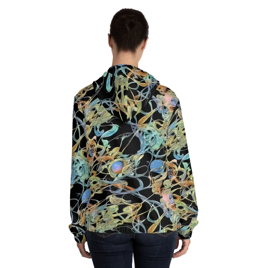 Infinite Mist on Women's Full-Zip Hoodie — Back On Person