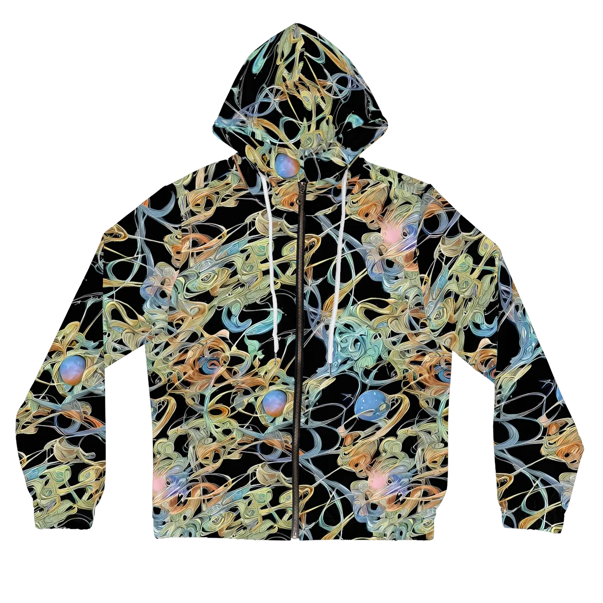 Infinite Mist on Women's Full-Zip Hoodie — Front