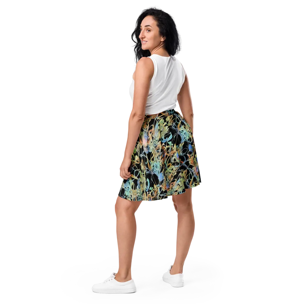 Infinite Mist on Skater Skirt — Back