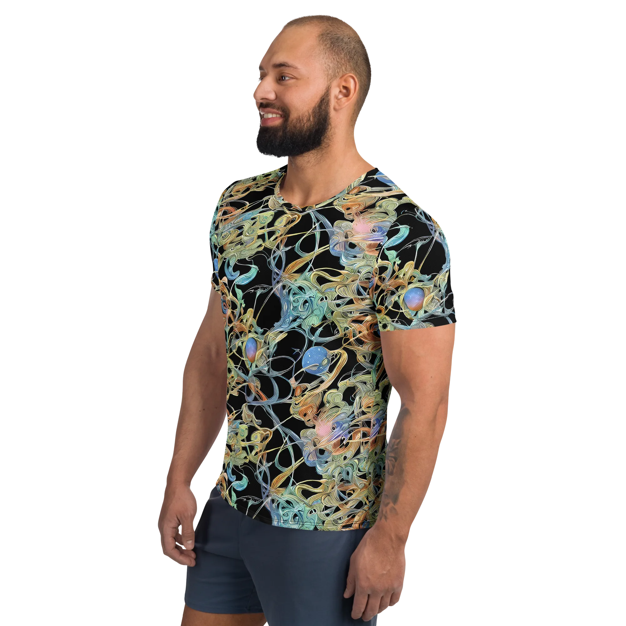 Infinite Mist on Men's Athletic T-Shirt — Left
