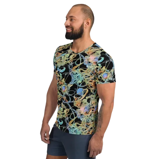Infinite Mist on a Men's Athletic T-Shirt