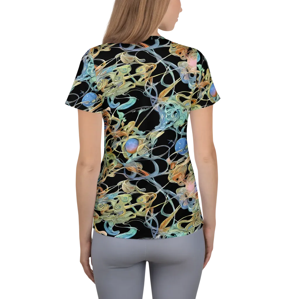 Infinite Mist on Women's Athletic T-Shirt — Back