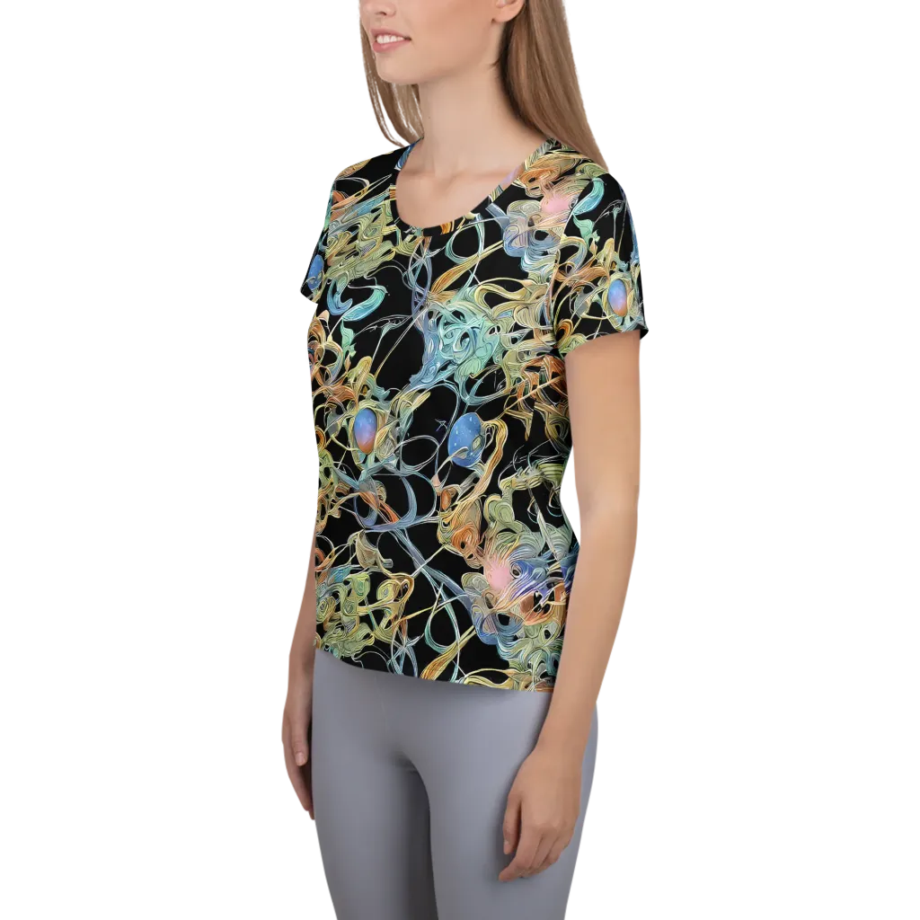 Infinite Mist on Women's Athletic T-Shirt — Left
