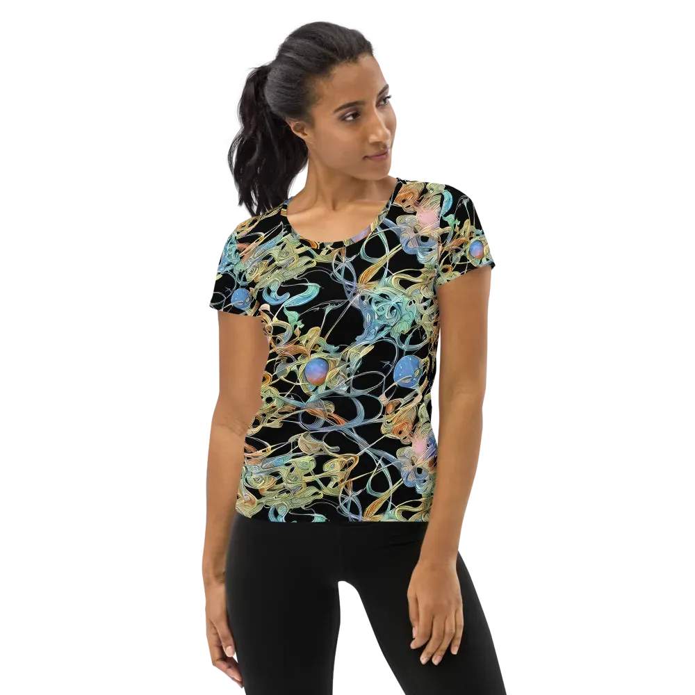 Infinite Mist on Women's Athletic T-Shirt — Front