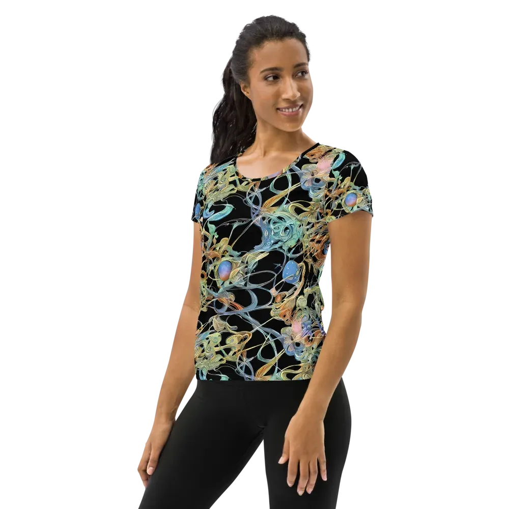 Infinite Mist on Women's Athletic T-Shirt — Left