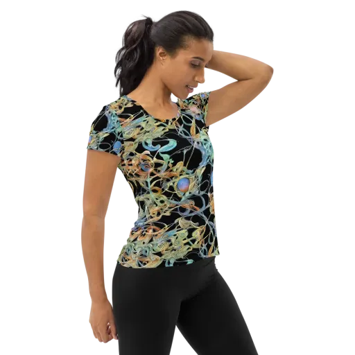 Infinite Mist on a Women's Athletic T-Shirt