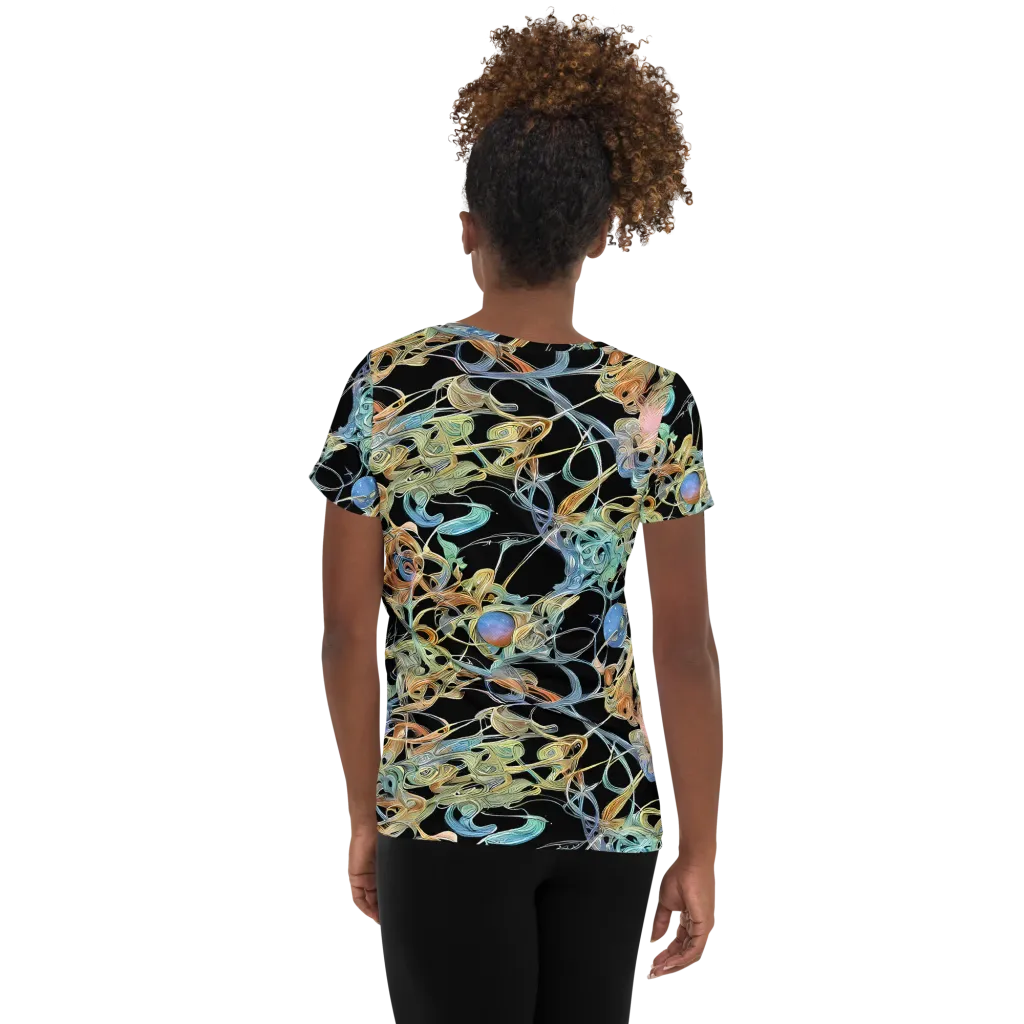 Infinite Mist on Women's Athletic T-Shirt — Back