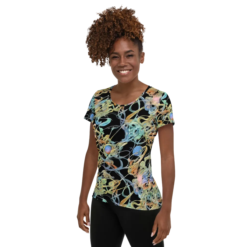 Infinite Mist on Women's Athletic T-Shirt — Left