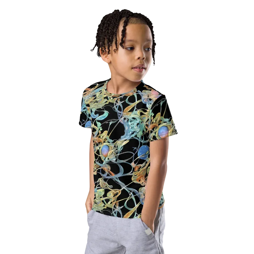Infinite Mist on Kids Crew Neck T-Shirt — Left Front