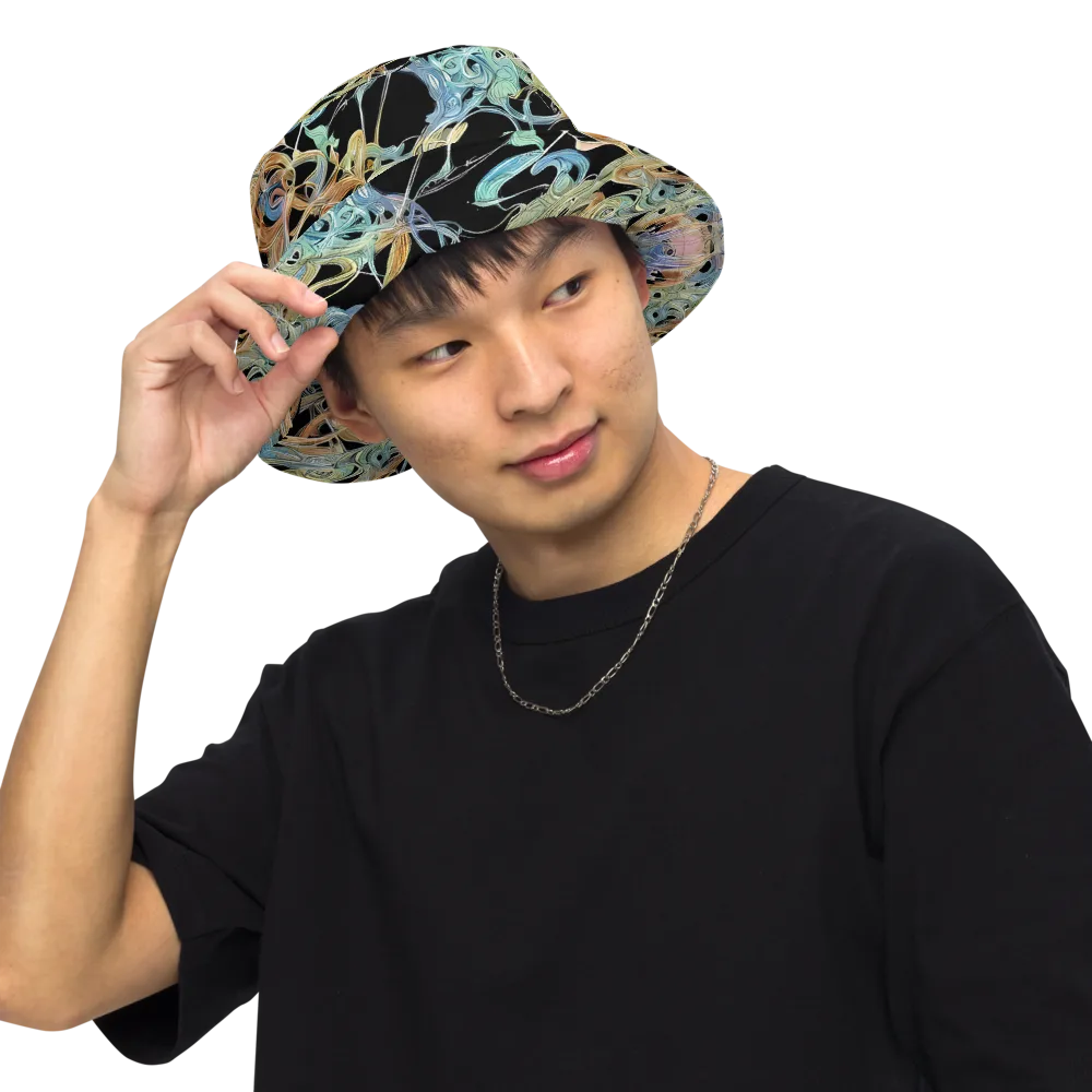 Infinite Mist on Reversible Bucket Hat — Front Inside