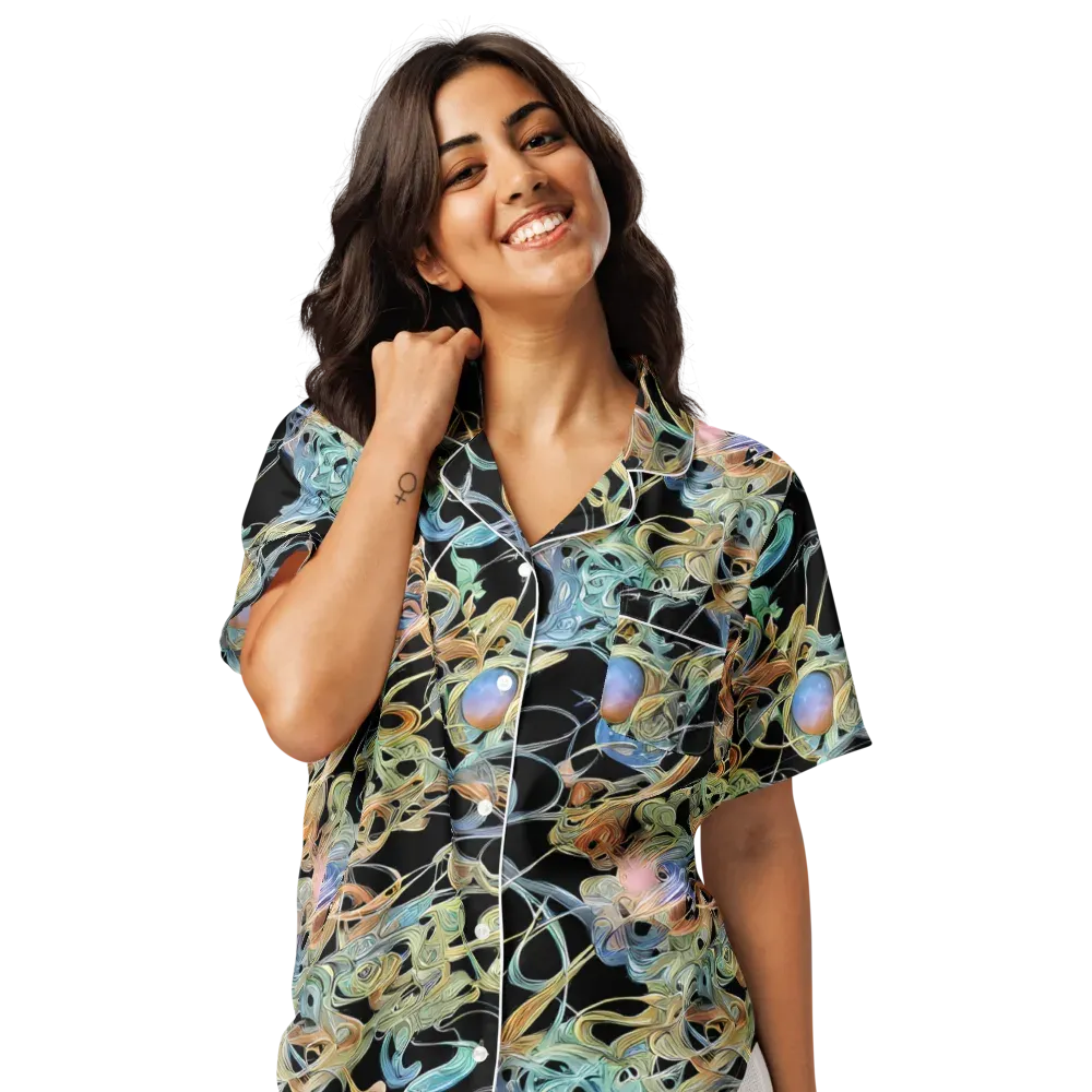 Infinite Mist on Women's Short Sleeve Pajama Top — Front