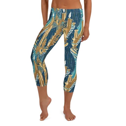 Gilded Flame on a Capri Leggings