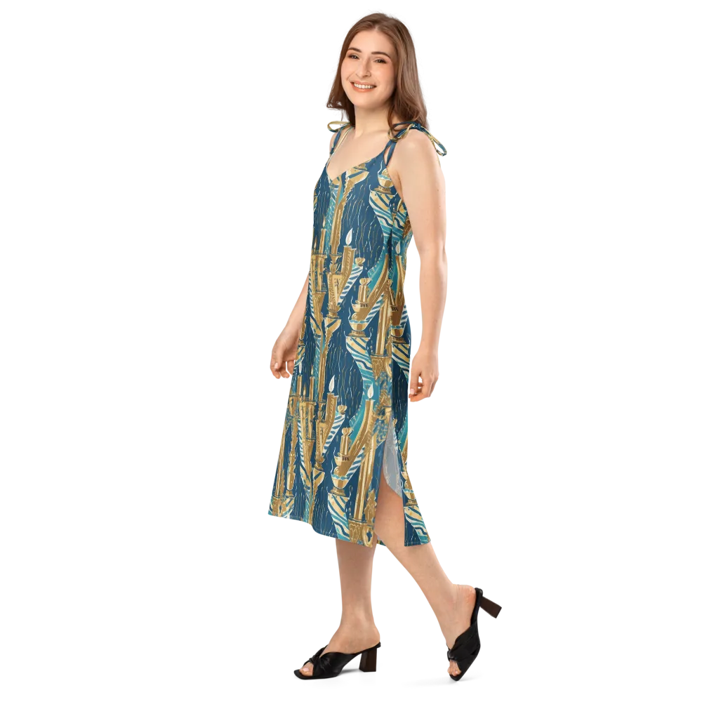 Gilded Flame on Slip Dress — Left Front