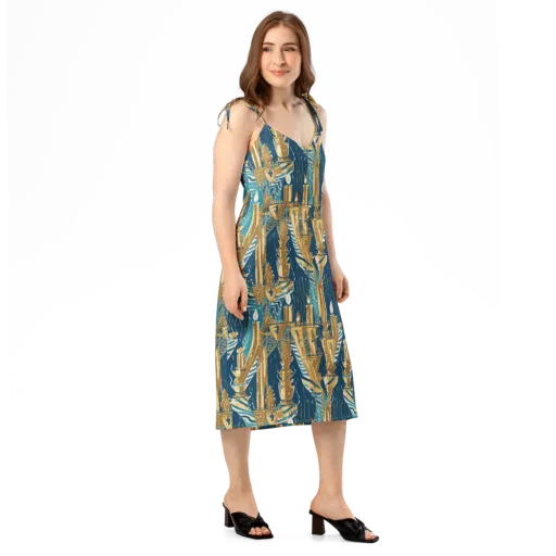 Gilded Flame on a Slip Dress