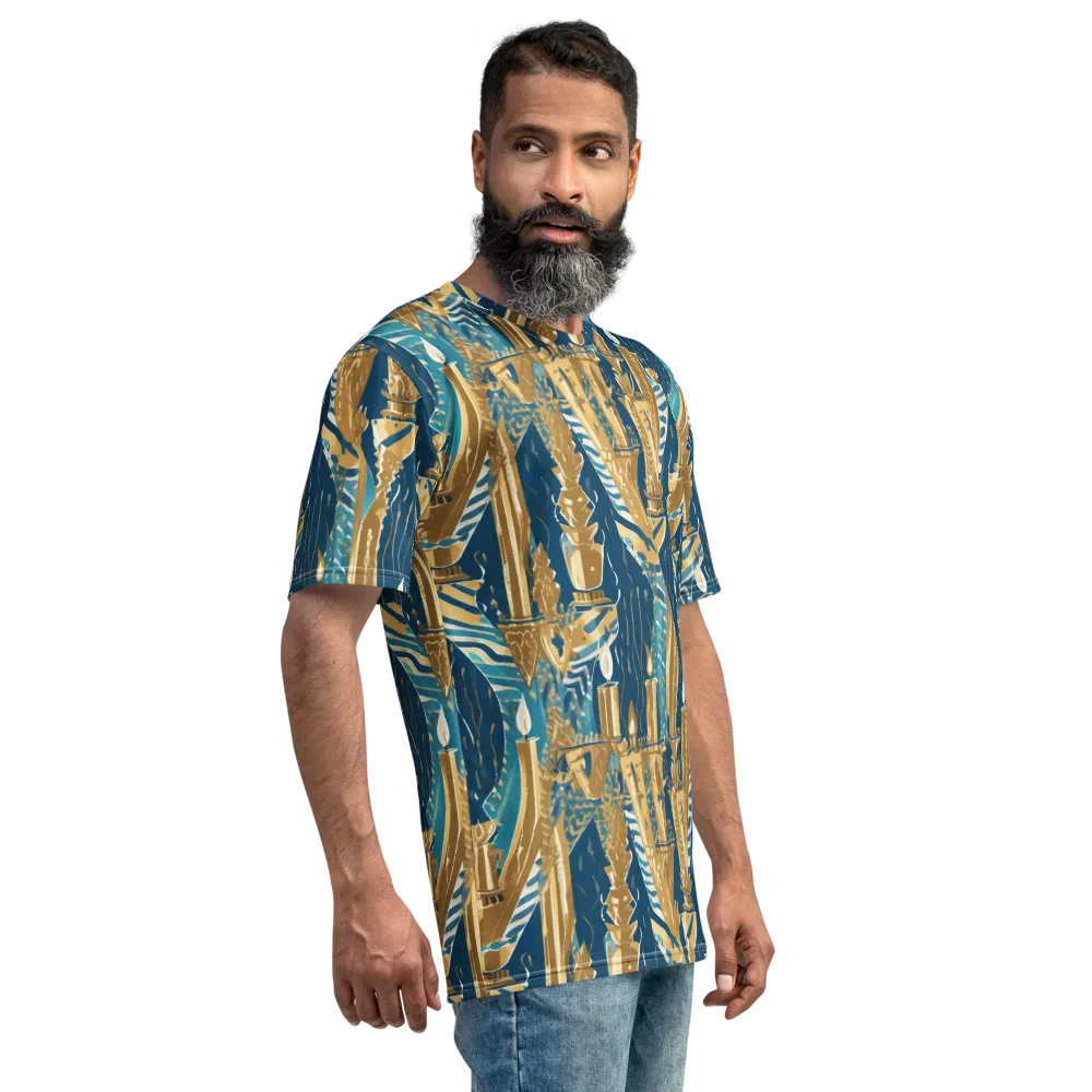 Gilded Flame on Men's Crew Neck T-Shirt — Right