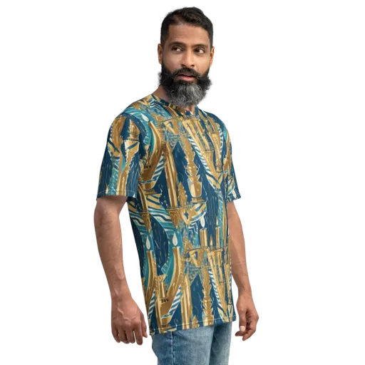 Gilded Flame on a Men's Crew Neck T-Shirt