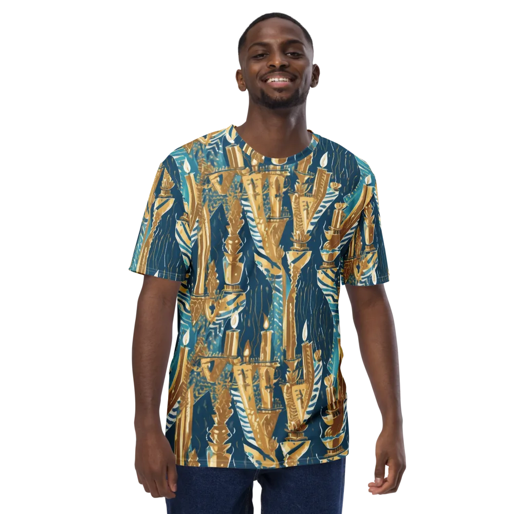 Gilded Flame on Men's Crew Neck T-Shirt — Front
