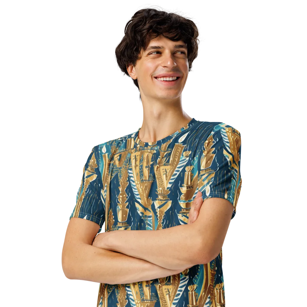 Gilded Flame on Men's Crew Neck T-Shirt — Left Front