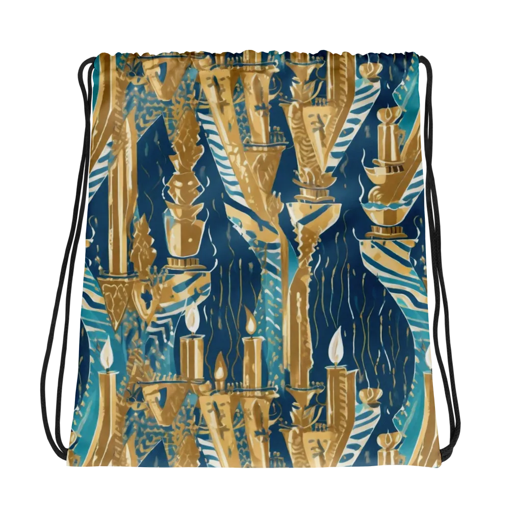 Gilded Flame on Drawstring Bag — Photo